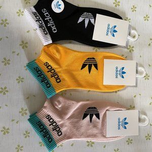 Adidas Black yellow pink socks